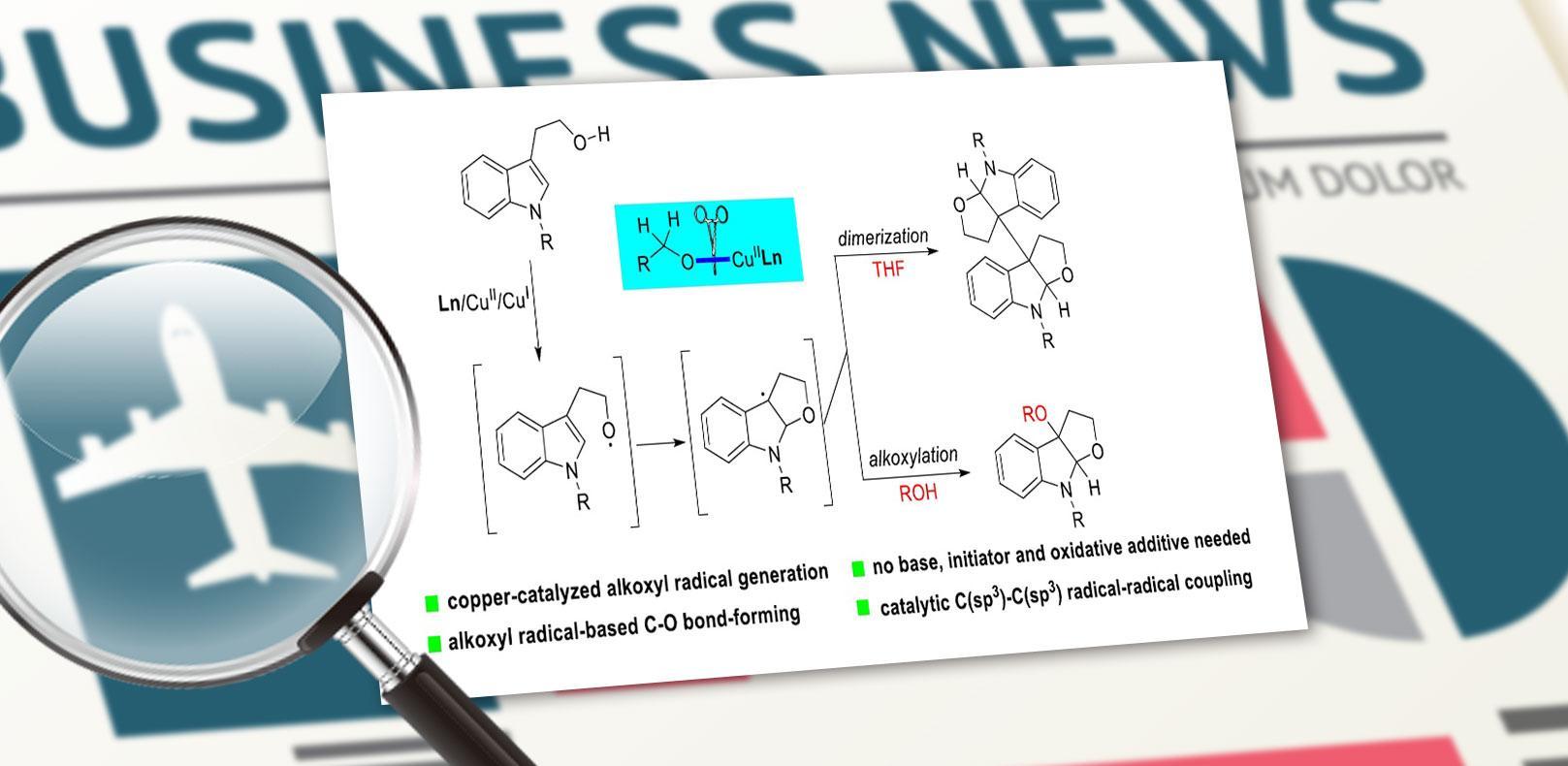 贵州省中国科学院天然产物化学重点实验室潘卫东/任海课题组：噁唑啉/铜催化烷氧自由基的生成及官能化反应研究